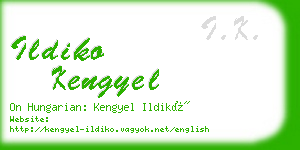 ildiko kengyel business card